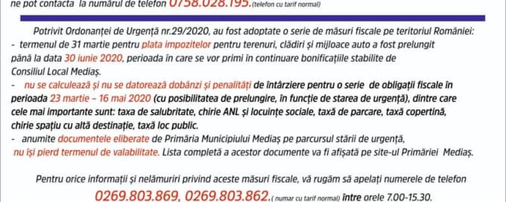 Atenționări pentru medieșeni din partea primarului Gheorghe Roman