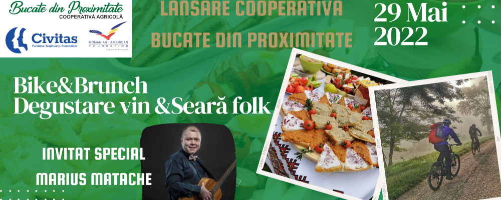 Lansare Cooperativa – Bucate din Proximitate – Bike&Brunch si Degustare cu seara folk