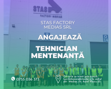 STAS Medias angajează TEHNICIAN MENTENANȚĂ