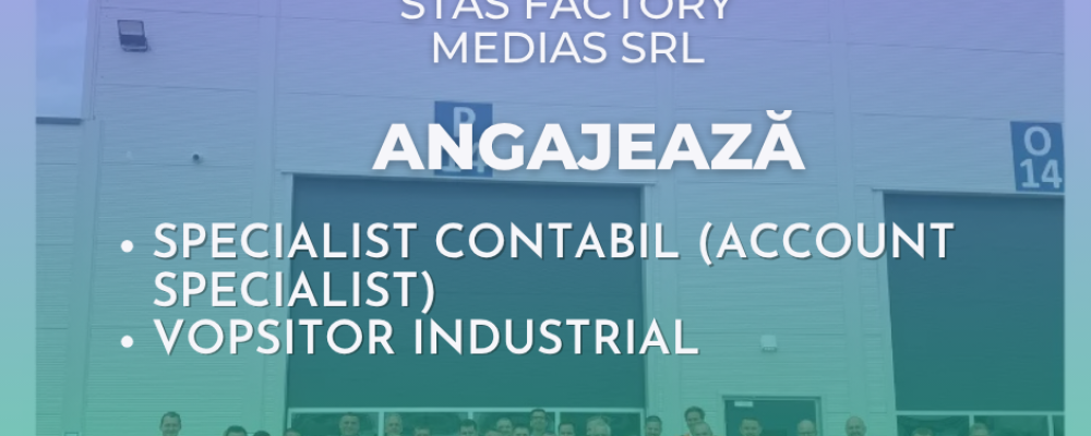 Angajări la STAS FACTORY Medias SRL